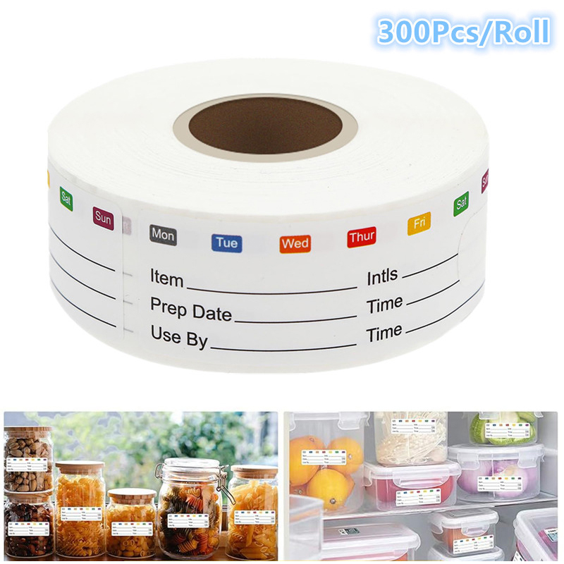 Food Snacks Label - 300 Etiquetas Adhesivas para Alimentos, Etiquetas