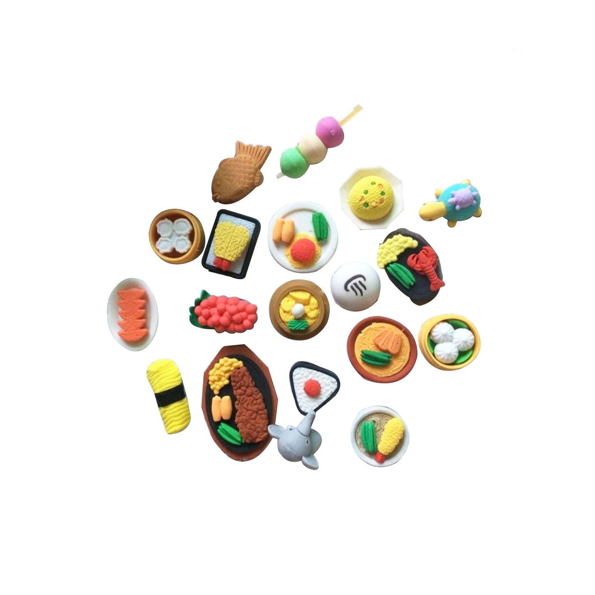 Food Snacks Easy - 12 gomas de borrar con diseños