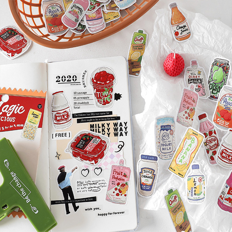 Pegatinas de Comida Bonitas, E - Food Snacks Label reseña y precio